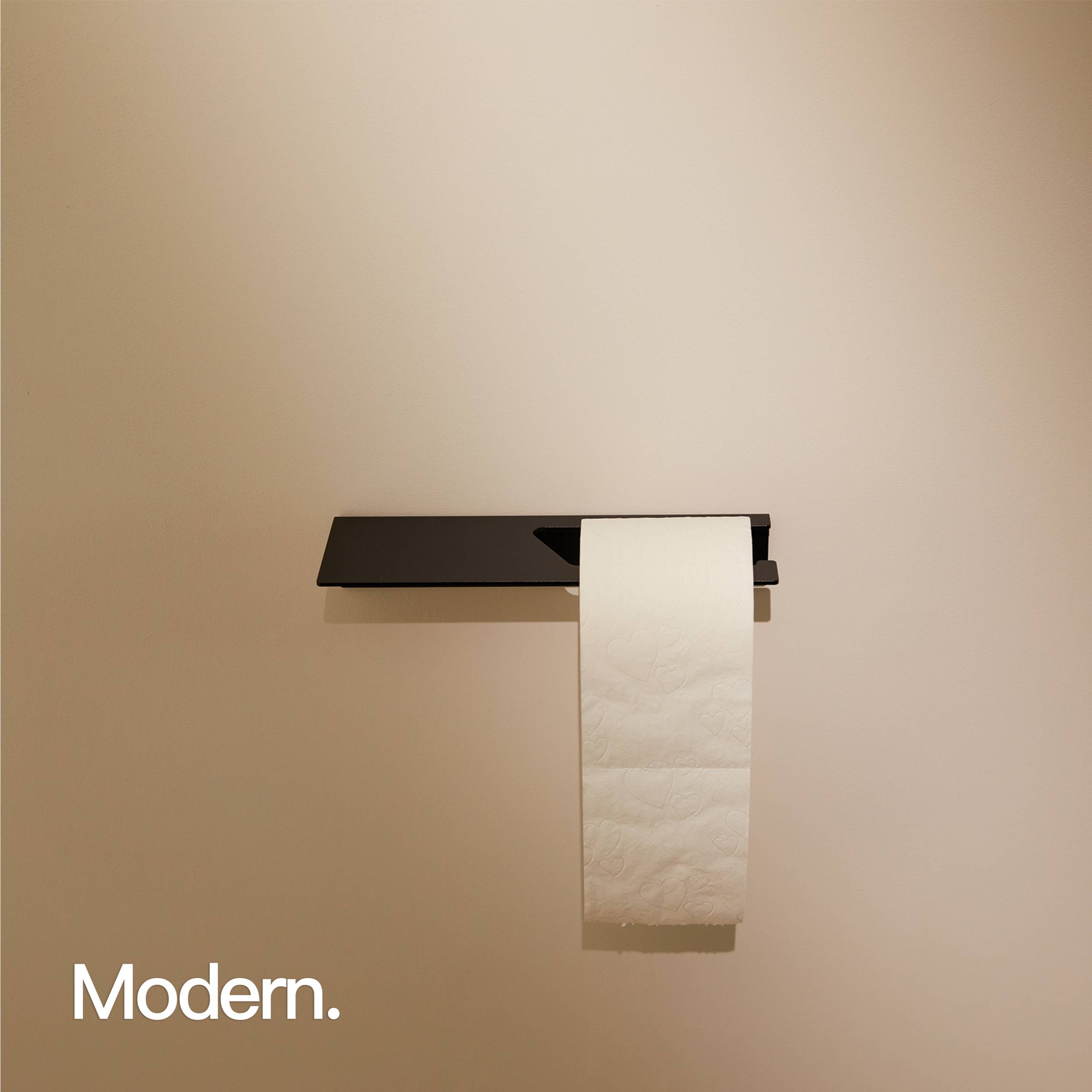 Toilettenpapierhalter ohne Bohren mit Ablage