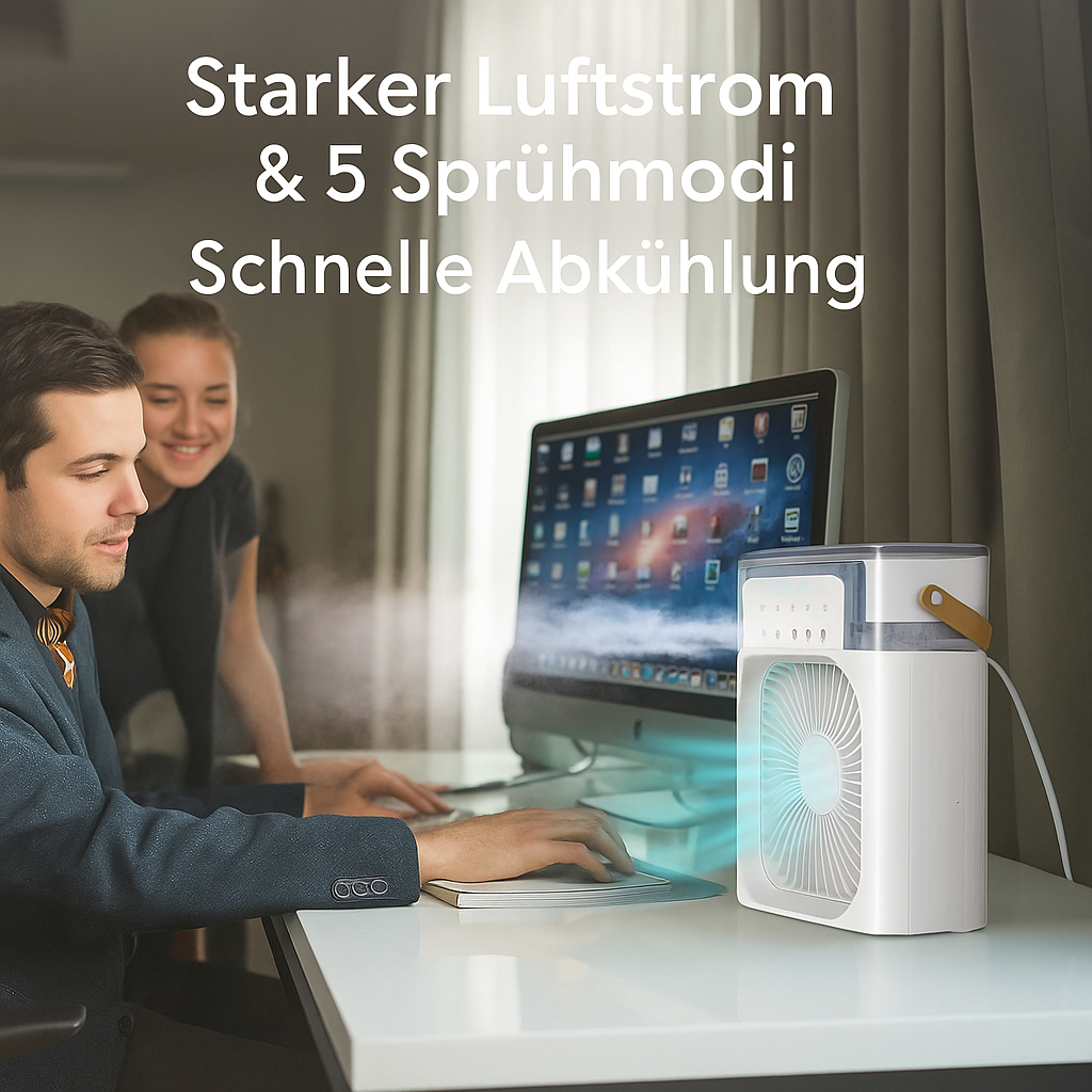 Tragbarer Luftbefeuchter-Ventilator