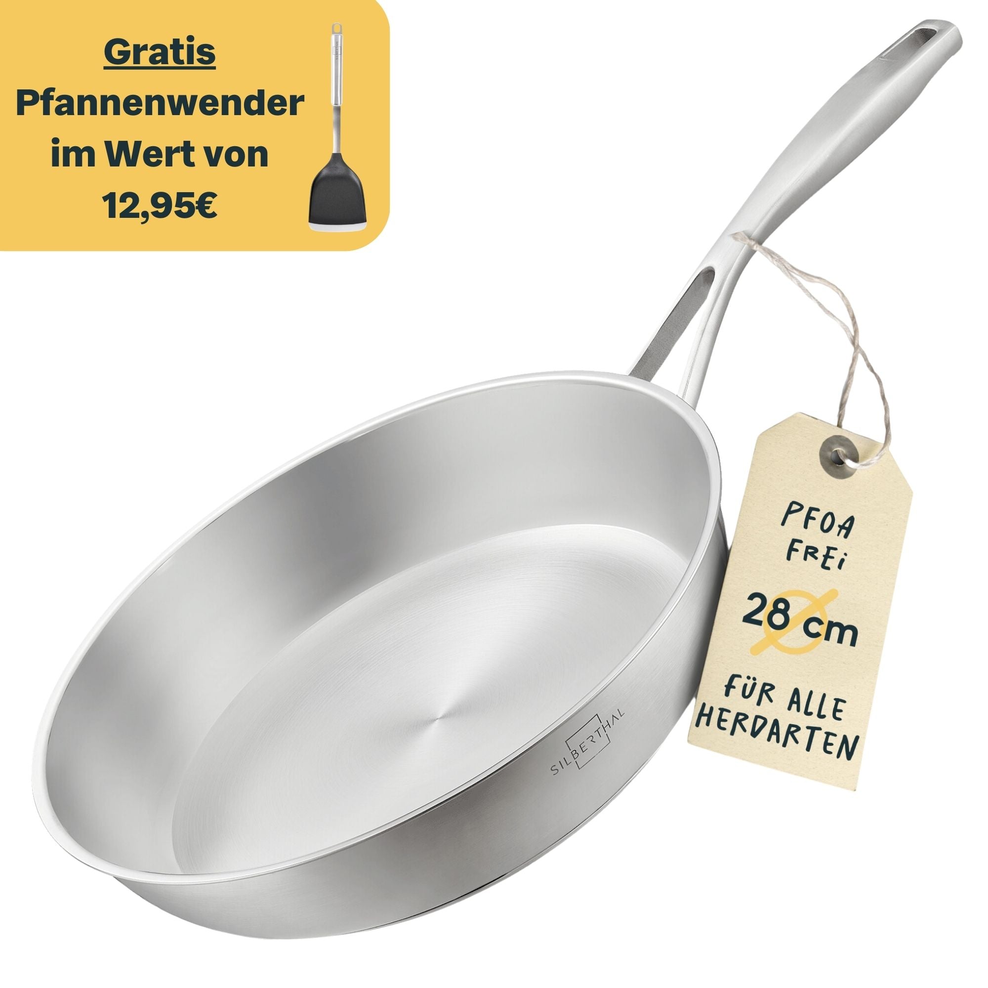 Edelstahlpfanne Ø 28 cm