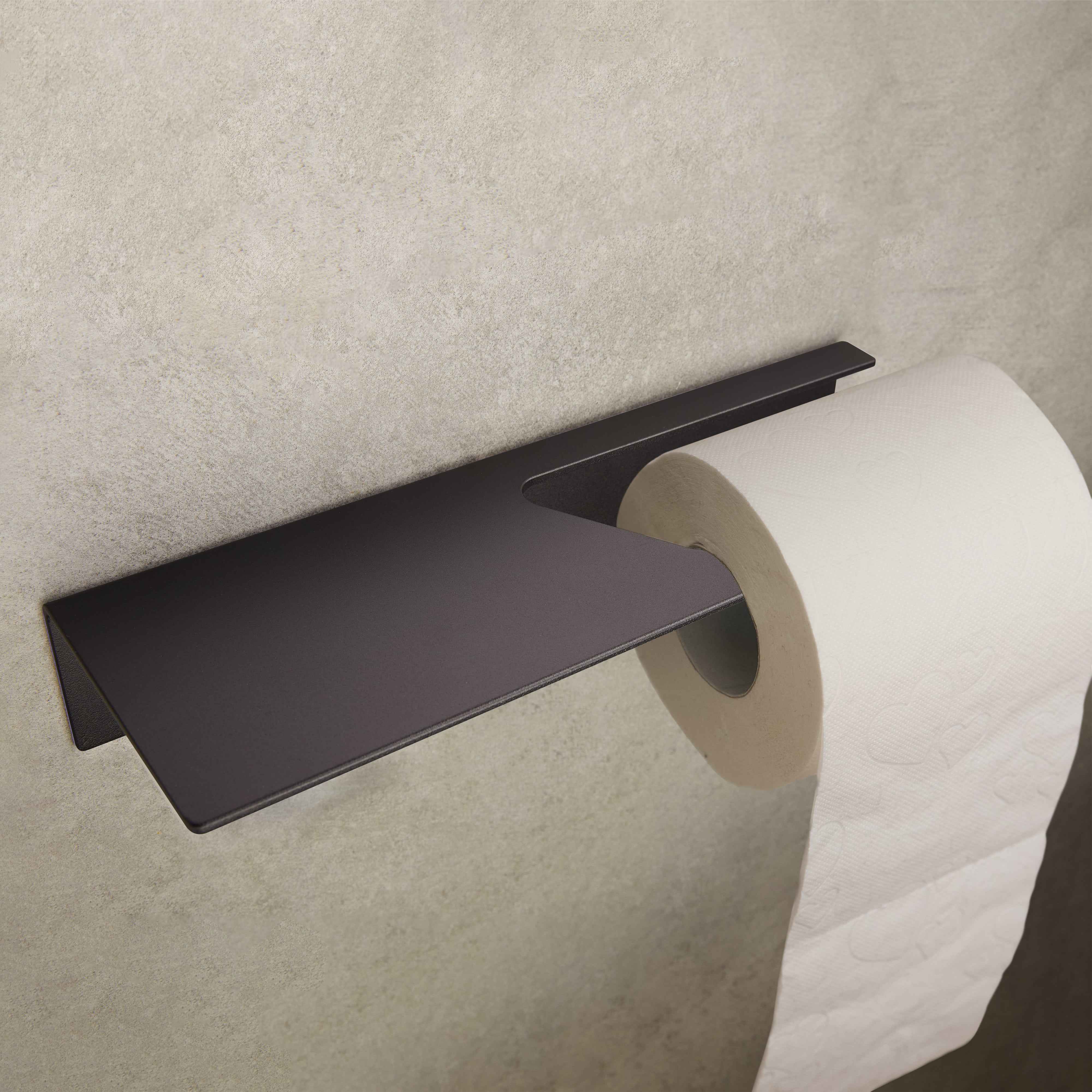 Toilettenpapierhalter ohne Bohren mit Ablage
