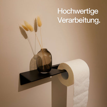 Toilettenpapierhalter ohne Bohren mit Ablage